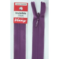 Vizzy Invisible Zip 20cm, Colour 118 GRAPE, A Quality Brand Name Zipper