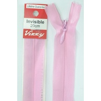 Vizzy Invisible Zip 20cm, Colour 121 DUSTY PINK, A Quality Brand Name Zipper