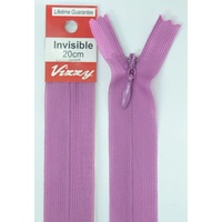 Vizzy Invisible Zip 20cm, Colour 122 VIOLET