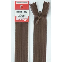 Vizzy Invisible Zip 20cm, Colour 14 BROWN