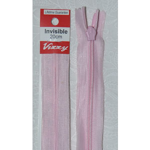 Vizzy Invisible Zip 20cm, Colour 26 BABY PINK, A Quality Brand Name Zipper