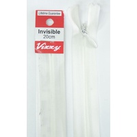 Vizzy Invisible Zip 20cm, Colour 66 BONE, A Quality Brand Name Zipper