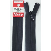 Vizzy Invisible Zip 25cm, Colour 71 INK NAVY, A Quality Brand Name Zipper
