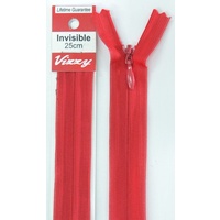 Vizzy Invisible Zip 25cm, Colour 72 RED