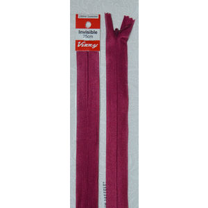Vizzy Invisible Zip 25cm, Colour 74 WINE