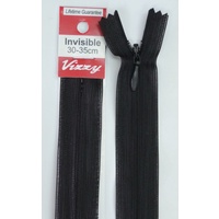 Vizzy Invisible Zip 30-35cm, Colour 02 BLACK