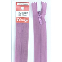 Vizzy Invisible Zip 30-35cm, Colour 122 VIOLET, A Quality Brand Name Zipper