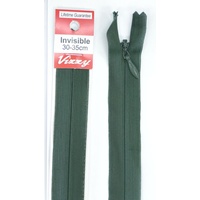 Vizzy Invisible Zip 30-35cm, Colour 46 BOTTLE GREEN, A Quality Brand Name Zipper