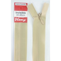 Vizzy Invisible Zip 40-45cm, Colour 07 NATURAL, A Quality Brand Name Zipper