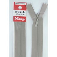 Vizzy Invisible Zip 40-45cm, Colour 114 SCHOOL GREY, A Quality Brand Name Zipper