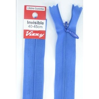 Vizzy Invisible Zip 40-45cm, Colour 115 BRIGHT BLUE, A Quality Brand Name Zipper