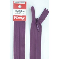 Vizzy Invisible Zip 40-45cm, Colour 118 GRAPE, A Quality Brand Name Zipper