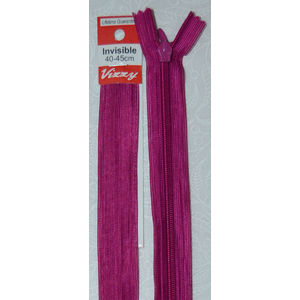 Vizzy Invisible Zip 40-45cm, Colour 123 GARDEN ROSE, A Quality Brand Name Zipper
