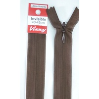 Vizzy Invisible Zip 40-45cm, Colour 14 BROWN, A Quality Brand Name Zipper