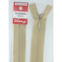 Vizzy Invisible Zip 55cm, Colour 07 NATURAL