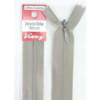Vizzy Invisible Zip 55cm, Colour 114 SCHOOL GREY
