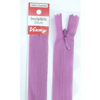 Vizzy Invisible Zip 55cm, Colour 122 VIOLET