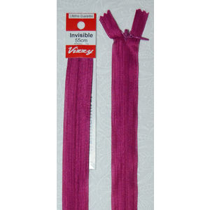 Vizzy Invisible Zip 55cm, Colour 123 GARDEN ROSE