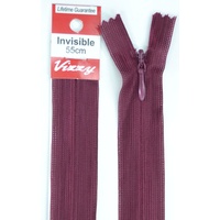 Vizzy Invisible Zip 55cm, Colour 34 BURGUNDY