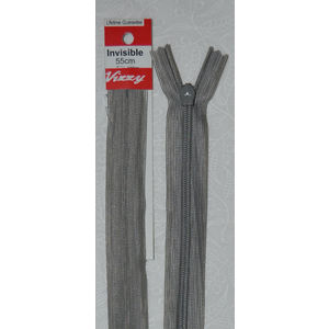 Vizzy Invisible Zip 55cm, Colour 61 PEARL GREY