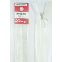 Vizzy Invisible Zip 55cm, Colour 66 BONE