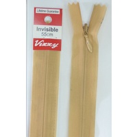 Vizzy Invisible Zip 55cm, Colour 73 BUTTERMILK