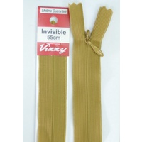 Vizzy Invisible Zip 55cm, Colour 76 MUSTARD