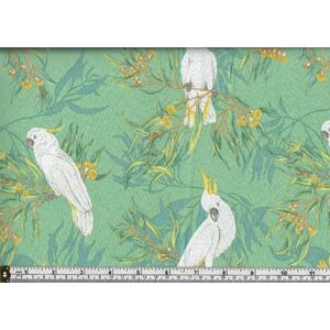 Guntree Friends, Cockatoos On Green 7118/B1, 110cm Wide