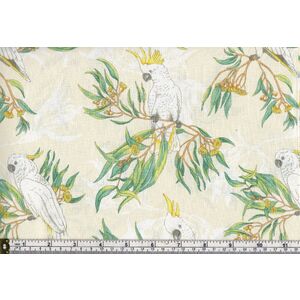 Guntree Friends, Cockatoos On Cream 7118B2, 110cm Wide