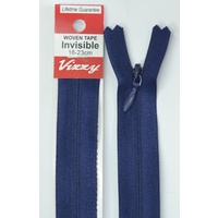 Vizzy Woven Tape Invisible Zip 18-23cm Colour 58 NAVY, A Quality Brand Name Zipper