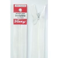 Vizzy Woven Tape Invisible Zip 18-23cm Colour 66 BONE