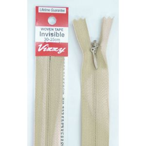 Vizzy Woven Tape Invisible Zip 30-35cm Colour 07 NATURAL, A Quality Brand Name Zipper
