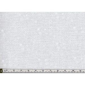 Cotton Fabric 8067/609 White, My Happy Place, 110cm Wide Per Metre