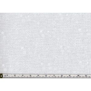 Cotton Fabric 8067/609 White, My Happy Place, 110cm Wide Per Metre