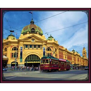 Melbourne Sights 8086D Fabric PANEL 100% Cotton, 110cm x 92cm Panel