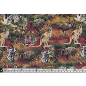 Australia, Wildlife Valley Allover, 110cm Wide Cotton Fabric 8104/04