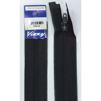 Vizzy Open End Dress Zip 20cm 02 BLACK, A Quality Brand Name Zipper