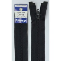 Vizzy Open End Dress Zip 26cm 02 BLACK