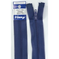 Vizzy Open End Dress Zip 26cm 58 NAVY, A Quality Brand Name Zipper