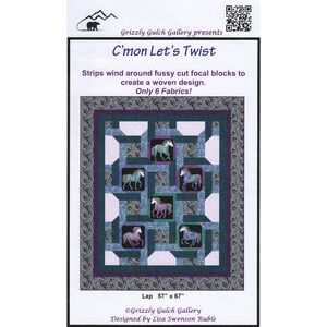 Horsen Around, C&#39;mon Let&#39;s Twist Quilt Pattern By Grizzly Gulch Gallery, Ann Lauer