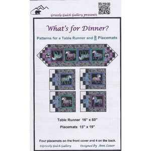 Horsen Around, Whats For Dinner Table Runner &amp; Placemat Patterns