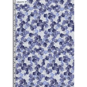 Violet Twilight, Pearly Blooms White, 112cm Wide Cotton Fabric 9105/2009