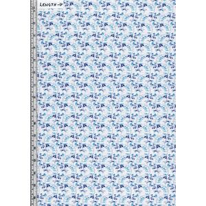 Violet Twilight, Pearly Scrolling Buds White 112cm Wide Cotton Fabric 9105/2309