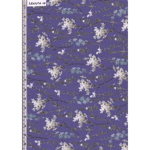 Violet Twilight, Shimmery Wild Flowers Purple 112cm Wide Cotton Fabric 9105/2466