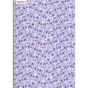 Violet Twilight, Arabesque White 112cm Wide Cotton Fabric 9105/2509