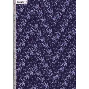 Violet Twilight, Floral Arabesque Plum 112cm Wide Cotton Fabric 9105/2566