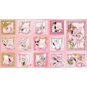 Flamingo Fancy, Flams PANEL Pink, 60cm x 110cm