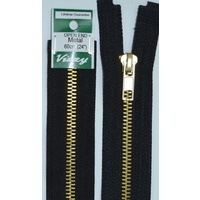Vizzy Metal Open End Zip 60cm Colour 02 BLACK