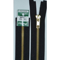 Vizzy Metal Open End Zip 65cm Colour 02 BLACK