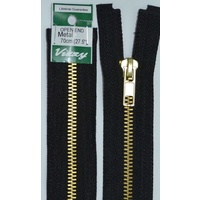 Vizzy Metal Open End Zip 70cm Colour 02 BLACK